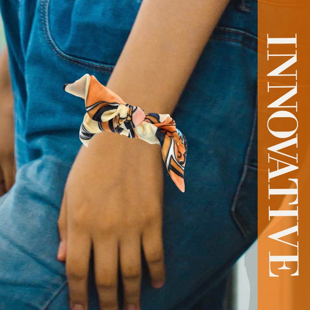 BOHO Bangle Bracelet Handmade Bow Tie Ribbon
